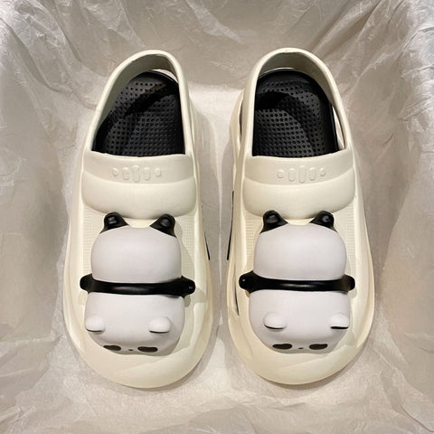 2024 Cute Slipper With Panda Lamp Summer Sandales Femme Light Funny Woman Slippers Shoes Women