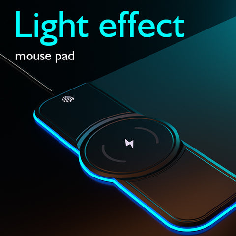 Colorful Wireless Charging Mouse Pad Fingerprint Touch Key Wireless Charging Mouse Pad Wireless Charging Mouse Pad Mouse Pad