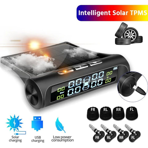 Solar Power Car Tire Pressure Monitoring Tool