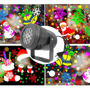 Christmas Party Lights Snowflake Projector Light Led Stage Light Rotating Xmas Pattern Outdoor Holiday Lighting Garden Christmas Decor