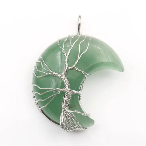 Moon Pendant Necklace | Stone Pendant Necklace | Alien Treasure Shop