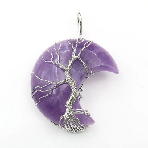 Moon Pendant Necklace | Stone Pendant Necklace | Alien Treasure Shop