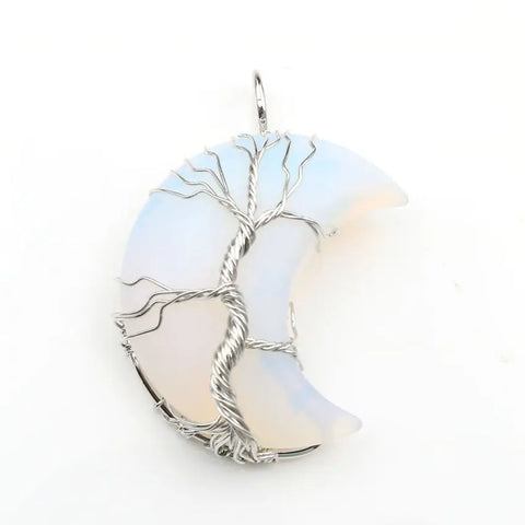 Moon Pendant Necklace | Stone Pendant Necklace | Alien Treasure Shop