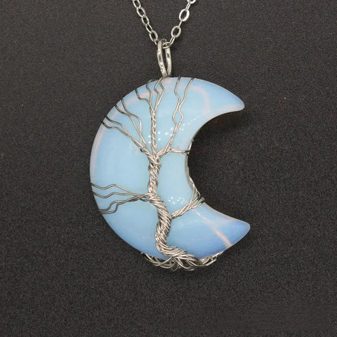 Moon Pendant Necklace | Stone Pendant Necklace | Alien Treasure Shop
