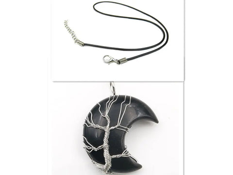 Moon Pendant Necklace | Stone Pendant Necklace | Alien Treasure Shop