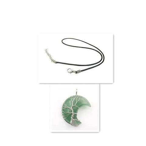 Moon Pendant Necklace | Stone Pendant Necklace | Alien Treasure Shop
