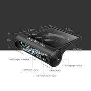 Solar Power Car Tire Pressure Monitoring Tool