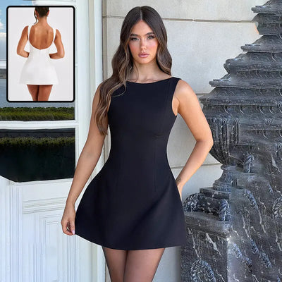 Sexy Slim-fitting Backless Dress Summer Sleeveless Short Dresses Alien Treasure Shop