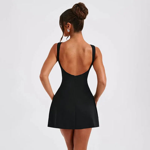 Sexy Slim-fitting Backless Dress Summer Sleeveless Short Dresses Alien Treasure Shop