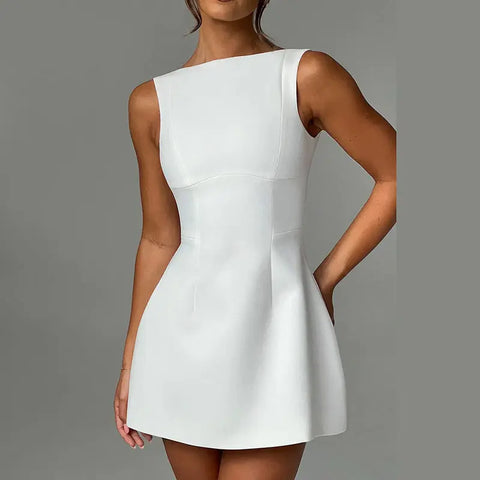 Sexy Slim-fitting Backless Dress Summer Sleeveless Short Dresses Alien Treasure Shop