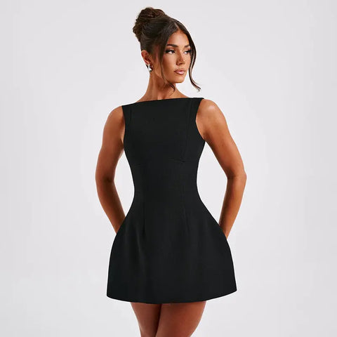 Sexy Slim-fitting Backless Dress Summer Sleeveless Short Dresses Alien Treasure Shop