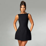 Sexy Slim-fitting Backless Dress Summer Sleeveless Short Dresses Alien Treasure Shop