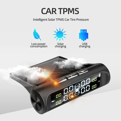 Solar Power Car Tire Pressure Monitoring Tool