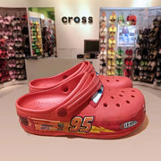 Disney Lightning Mcqueen Pixar slipper Outdoor Beach Crocs Cute Cartoon Anime Pool Anti Slip No95 Car Crocs Man Shoes Toys Gifts