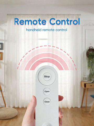 2pcs Smart Curtain Opener With Remote Control