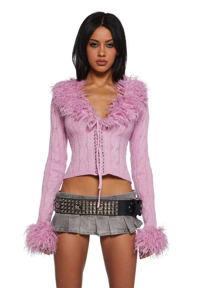 Natalya Cable Knit Cardigan - Alien Treasure Shop